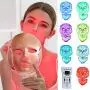 LED Face Mâsk Light Therapy - 7 Color Light Therapy Mâsk Photon Skin Rejuvenation Facial Skin Care with Neck Care Anti Aging Wrinkles Skin Tightening Wrinkles Toning Mâsk