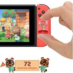 72pcs ACNH for New Horizons Series 1-4 Cards NFC Amiibo Tag Mini Game Rare Character Villager Cards for Switch/Switch Lite/Wii U/New 3DS with Crystal Storage Box(1.25x0.85x0.05 inches)