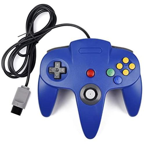 N64 Controller, iNNEXT Classic Wired N64 64-bit Gamepad Joystick for Ultra 64 Video Game Console (Blue)