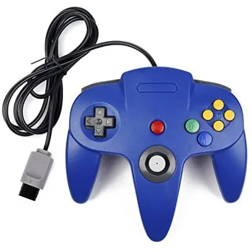 N64 Controller, iNNEXT Classic Wired N64 64-bit Gamepad Joystick for Ultra 64 Video Game Console (Blue)