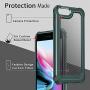 iPhone 8 Plus / 7 Plus Case with [ Screen Protector Tempered Glass x2Pack] SUPBEC Protective Phone Cover with Silicone PC+TPU Shockproof Rubber Heavy Duty Case for iPhone 8Plus / 7Plus Case-Green