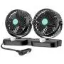 HITOPTY 12V Electric Car Fan, Dual Head 360 Degree Swivel 2 Switches 2 Speeds Dashboard Air Fan with Cigarette Lighter for Auto Vehicles SUV RV Boat