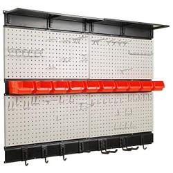 Ultrawall Garage Storage, 48x36 inch Pegboard with Hooks Garage Storage Bins Tool Board Panel Tool Organizer