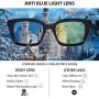 JiSoo Reading Glasses Blue Light Blocking, Oversized Designer Blue Light Readers 1.25, Large Trendy Computer Reading Glasses 1.25 Women, Black