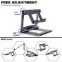 B-Land Laptop Stand, Adjustable Laptop Holder Aluminum Laptop Riser Foldable Portable Tablet Holder Computer Stand for Desk Compatible with All Tablets, Phones & Laptops 10-17''