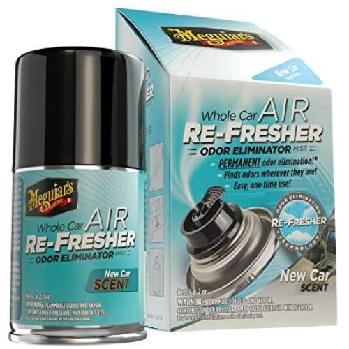 Meguiars G16402 Whole Car Air Re-Fresher Odor Eliminator Mist, New Car Scent, 2 Fluid Ounces