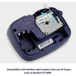 Anycolor Compatible Label Tape Replacement for Brother P-touch M-Tape M231 MK231 M-K231 Work with Brother Ptouch PT-M95 PT-90 PT70 PT-65 PT85, 0.47 Inch (12mm) x 26.2 Feet (8m), Black on White, 4-Pack