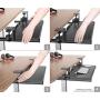 Clamp On Keyboard Tray Under Desk Storage - Ergonomic Desk Drawer Computer Keyboard Stand Under Desk Drawer - Under Desk Keyboard Tray Desk Extender - Office Keyboard Drawer Keyboard Stand for Desk