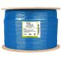 trueCABLE Cat6 Plenum Shielded (CMP), 1000ft, Blue, 23AWG Solid Bare Copper, 550MHz, ETL Listed, Overall Foil Shield (FTP), Bulk Ethernet Cable