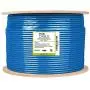 trueCABLE Cat6 Plenum Shielded (CMP), 1000ft, Blue, 23AWG Solid Bare Copper, 550MHz, ETL Listed, Overall Foil Shield (FTP), Bulk Ethernet Cable