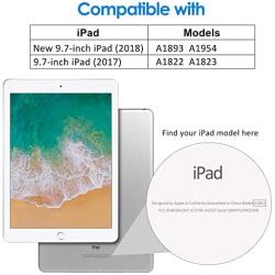 JETech Case for iPad (9.7-Inch, 2018/2017 Model, 6th/5th Generation), Smart Cover Auto Wake/Sleep, Black
