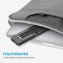 Portable Laptop Stand for Desk - OMOTON LA02 Adjustable Foldable Aluminum Laptop Hoder Riser, Compatible with MacBook Air, MacBook Pro, HP, Dell, Lenovo and More (Up to 15.6 ), Black