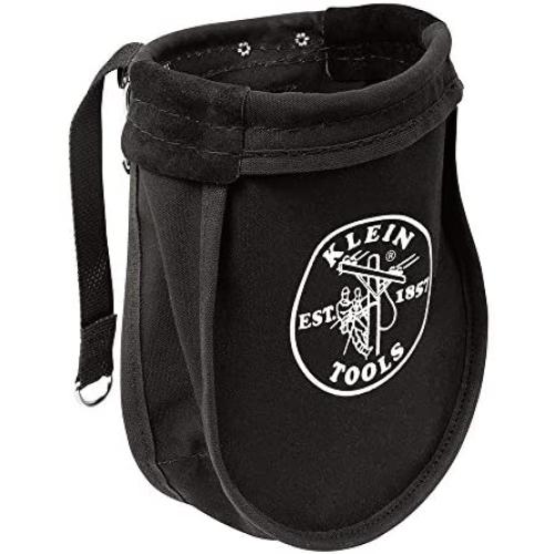 Klein Tools 51A Tool Pouch, Utility Pouch for Carrying Nuts and Bolts, with Interior Pocket, No. 10 Canvas, 9 x 3.5 x 10-Inch