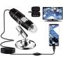 Bysameyee USB Digital Microscope 40X to 1000X, 8 LED Magnification Endoscope Camera with Carrying Case & Metal Stand, Compatible for Android Windows 7 8 10 Linux Mac
