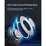 Hybrid Active Noise Cancelling Headphones, VANKYO C751 Over Ear Wireless Bluetooth Headphones with CVC 8.0 Mic, Deep Bass, Hi-Fi Sound, 30H Playtime Headset for Adults, TV, Online Class, Home Office