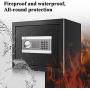 ETE ETMATE Safe Security Box, Digital Keypad and Key Lock for Cash Money Jewelry, Fireproof Waterproof Safe Cabinet with Induction Light（1.0cub）