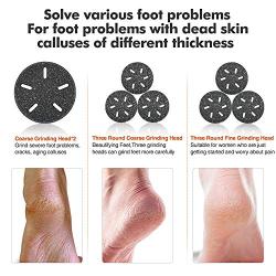 Electric Foot file callus remover for foot, USB Electronic Foot FilePedicure Tools, 3 Professional Electronic Feet Care Grind Head,Pedicure Foot Care Tools for Dead Hard Cracked Dry Skin