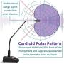 WordSentry Professional Gooseneck 3.5 mm Conference Uni-Directional Cardioid Microphone with Anti-Slip Base and Adjustable Heavy Duty Metal Design