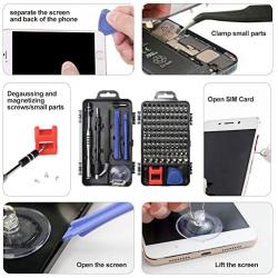 Precision Screwdriver Set with 98 Bit Set, 115 in 1 Repair Tool Kits for iPad, Tablets, Laptop, Electronics Device, Mobile/Phone Essential Home Repair Driver Kit