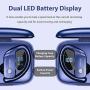 VEATOOL Wireless Earbuds Bluetooth Headphones 48hrs Playtime Sport Earphones with LED Display TWS Stereo Deep Bass Ear Buds with Earhooks Waterproof in-Ear Built-in Mic Headset for Running Workout
