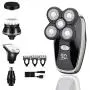 HappyGo 5 in 1 Rotary Electric Shaver for Men Bald Head Razors Wet Dry Men Grooming Kit LED 5D Floating Shaver with Nose Hair Sideburns Trimmer Hair Clippers Facial Brushes USB Rechargeable (Black) HappyGo 5 in 1 Rotary Electric Shaver for Men Bald Head Razors Wet Dry Men Grooming Kit LED 5D Floating Shaver with Nose Hair Sideburns Trimmer Hair Clippers Facial Brushes USB Rechargeable (Black)
