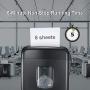 Bonsaii Paper Shredder, 8-Sheet Micro Cut Credit Card Shredder for Home Office with 4 Gallons Pull-Out Basket and 4 Casters, Black