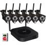 [2 Way Audio] Tonton 1080P Full HD Security Camera System Wireless,8CH NVR Recorder with 1TB HDD and 6PCS 2MP Outdoor Indoor Bullet Cameras with PIR Sensor,Plug and Play,Easy Installation(Black)
