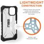 URBAN ARMOR GEAR UAG Designed for iPhone 12 Mini Case [5.4-inch Screen] Rugged Lightweight Slim Shockproof Transparent Plasma Protective Cover, Ice