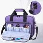 Luxja Projector Case, Projector Bag with Protective Laptop Sleeve, Projector Carrying Case with Accessories Pockets, Large(16 x 11.5 x 5.75 Inches), Purple