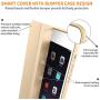 DTTO Mini Case for iPad Mini 3/2/1, (Not Compatible with Mini 5th Generation 2019) Ultra Slim Lightweight Smart Case Trifold Cover Stand with Flexible Soft TPU Back Cover [Auto Sleep/Wake],Gold