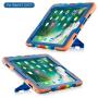 iPad Case 9.7 inch for 2017 iPad 5th Generation Case /2018 iPad 6th Generation Case/ 2016 iPad Pro Case / iPad Air 2 Case, Heavy Duty Shockproof Silicone Protect Case - Ice/Blue