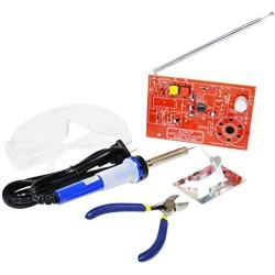 WEmake FM Radio DIY Soldering Kit with Tools | Soldering Iron | Side Cutters | Safety Glasses | Lead Free Solder | Great Stem Project