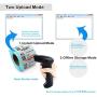 Wireless Bluetooth Barcode Scanner, Symcode Handheld USB CCD Cordless Barcode Scanner with USB Receiver Support Storing Codes Rechargeable Bar Code Reader Long Battery Life