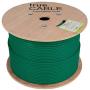 trueCABLE Cat6 Plenum Shielded (CMP), 1000ft, Green, 23AWG Solid Bare Copper, 550MHz, ETL Listed, Overall Foil Shield (FTP), Bulk Ethernet Cable