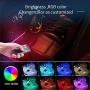 Car Interior Lights USB 4pcs 8 Color 72 LED Multicolor Music Car LED Strip Lights Car Atmosphere Lights, LED Strip for TV with Sound Active Function, Wireless Remote Control (USB Port)