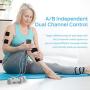 Independent Dual Channel TENS EMS Unit of Ohuhu, AS8012 TENS and Powered Muscle Stimulator with 20 Massage Modes for Pain Relief, Rechargeable Electronic Massager 24 Pads, Matte Black Valentines Day