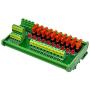 Electronics-Salon DIN Rail Mount 10 Position Power Distribution Fuse Module Board, for AC/DC 5~32V