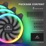 Mr.Canicula 3-Pack 120mm ARGB LED Case Fan,1252KK Quiet Edition High Airflow Adjustable Color LED PC Fan, CPU Coolers,Radiators System Product Name