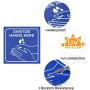 10 Pieces Sanitize Hands Here Signs Stickers Use Hand Signs 6 x 6 Inch Quality Self-Adhesive Vinyl, Laminated for UV, Scratch, Water, Weather and Fade Resistance, Indoor and Outdoor