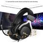 Xbox One Headset with Mic LED Light On Ear Gaming Headphone PS4,3.5mm Wired Gaming Headset for PC Mac Laptop Nintendo Switch Gamer Headphone (Black)