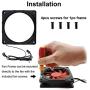 RGB Case Fan Frame, High Density LEDs RGB Lighting Frame for 120mm PC Case Fan, Compatible with 12V 4-Pin RGB LED headers for ASUS Aura RGB, MSI Mystic Light, ASROCK Aura RGB Motherboard, 1 Pack