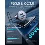USB C Car Charger Super Mini AINOPE All Metal 36W Fast USB Car Charger PD&QC 3.0 Dual Port Car Adapter Compatible with iPhone 12/12 Pro/Max/12 Mini/iPhone 11/Pro/Max/XR/XS/Max/8/8P, Note 10/S10/S9