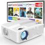 [Full HD Native 1080P Projector with 100Inch Projector Screen] 7500Lumens LCD Projector Full HD Projector Max 300'' Display, Compatible with TV Stick, HDMI, AV VGA, PS4, Smartphone for Outdoor Movies