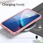 iPhone XR Case with [ Screen Protector Tempered Glass x2Pack] SUPBEC Protective Phone Cover with Silicone PC+TPU Shockproof Rubber Heavy Duty Case for iPhone XR Cases-Clear Rose Gold