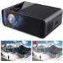ASHATA Portable Projector, 1500 Lumens HD Video Projector 150 Home Cinema LCD Movie Projector with Remote Control Support 1080P HDMI VGA AV USB Ideal for Home Entertainment Party Games - Black (US)