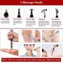 Acupuncture Pen 5 in 1, Electronic Pulse Massage Pen with 5 Heads, Electric Laser Meridian Massager with 9 Levels Adjustable, Acupoint Therapy Energy Pen Relief Pain with 1 AA Battery and Velvet Bag