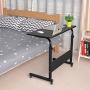 DOEWORKS Side Table, Adjustable Laptop Stand Portable Cart Tray Side Table, Black Studying Desk