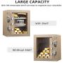 SECUSTAR Home Safe Fingerprint Access Biometric Bigger Steel Security Cabinet Safe Luxury Interior and Laser Cut Door 1.6 Cu Ft Gold