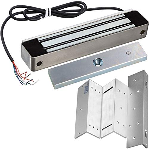 UHPPOTE 600lb Holding Force Outdoor Electric Magnetic Gate Lock with Mount Bracket for Inswinging Door