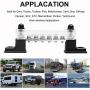 PSEQT 6 Way Bus Bar Terminal Block with Cover & Connectors 150A Ground Power Distribution for Car Boat Trailer RV (1Pcs)